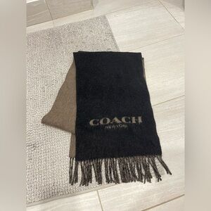 Coach Cashmere wool blend scarf two tone unisex